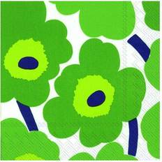 Jaune Serviettes en Tissu Marimekko Unikko Serviette en Tissu Turquoise, Vert, Or, Beige, Bleu, Blanc, Argent, Jaune, Orange, Rouge, Rose (83.8x83.8cm)