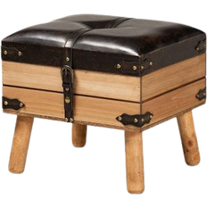 Baxton Studio Amena Ottoman Seating Stool 14.6"