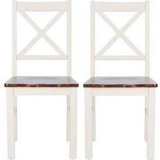 White Chairs Safavieh Akash Kitchen Chair 10" 2