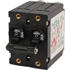 Blue Sea 7241-BSS Breaker, A, 2 Pole Blk-Toggle AC/DC 50A