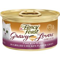 Gourmet cat food Purina Feast Gravy Lovers Gourmet Wet Cat Food Chicken Feast In Grilled Chicken