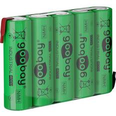 Goobay Batterier Batterier & Laddbart Goobay Pro 5x AA (Mignon) 2100 mAh green Solder tail (Z)