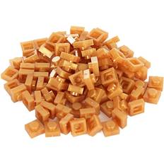 Wooden Blocks Fun Costumes Gold Bricky Blocks 100 Pieces 1x1 Brown One-Size