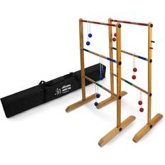 Ladder Golf Ladder Toss Double Wooden Ladder Ball Game with Finished Wood and Durable Nylon Carrying Case