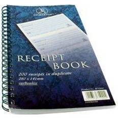 Blue Calendar & Notepads Challenge 280x141mm Duplicate Receipt Book Carbonless Wirebound