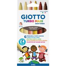 Mehrfarbig Filzstifte Giotto TURBO MAXI SKIN TONES 6 PCS