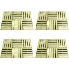 Grün Außenböden vidaXL 24 pcs Decking Tiles 50x50 cm Wood Green