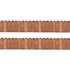 vidaXL Rouleaux de bordure 2 pcs 120 cm Bois de pin imprégné Marron