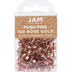 Jam Paper Colored Pushpins, Rose Gold Push