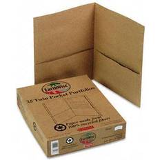 Oxford Recycled Paper Two Pocket Report Covers, Natural, 25/Box