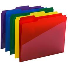 Red Binders & Folders Smead 10540 Slash Pocket Poly File Folders, Top