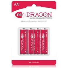 NS Novelties Dragon Alkaline Batteries AA 4 Pack in stock