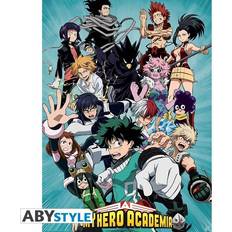 Bleu Affiches ABYstyle My Hero Academia Heroes Poster 52x38 cm - Multicolore Affiche