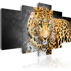 Artgeist Canvas Tavla - Green-eyed leopard Billede