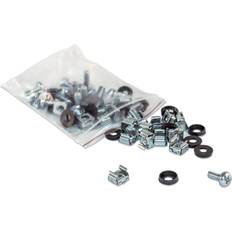 Cage nuts m6 Intellinet Cage Nut Set, 100 Pack M6 Nuts, Bolts and Washers, Suitable for Network Cabinets/Server Racks, Plastic Storage Jar, Lifetime Warranty