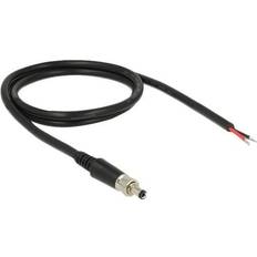 DeLock strømkabel DC-jackstik 2,1/5,5/9,5 mm til uisoleret ledning 95 cm