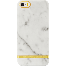 Richmond & Finch And Carrera White Marble Glossy Gold iPhone 5/5S/SE Cover (U)