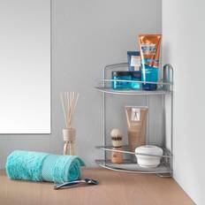 Metaltex Onda Kylpyhuoneen Kulmahylly 2 Tasoa 22 x 22 x 35 cm Hopea