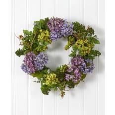 Flowers Nearly Natural & Purple Hydrangea Wreath MichaelsÂ® -