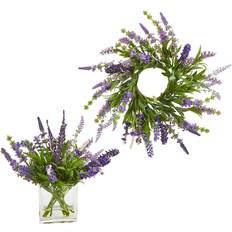 Flowers Nearly Natural 12 in. Lavender Lavender