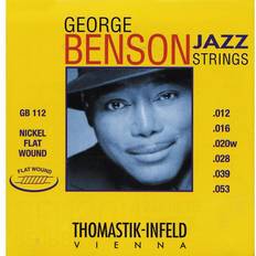 Guitar set Thomastik Strings for Electric Guitar George Benson Jazz Guitar Set GB112 Medium Light Nickel flatwound .012 .053