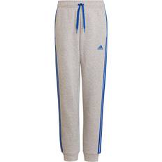 adidas Essentials 3-Stripes Sweatpants - Medium Grey Heather/Royal Blue (HN6712)