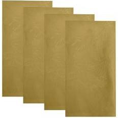 Polyester Cloth Napkins Elrene Poinsettia Elegance Jacquard Holiday Cloth Napkin Red, Green, Beige, Gold (43.2x)