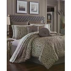 J. Queen New York Astoria Bedspread Beige, Brown, White (279.4x243.8)