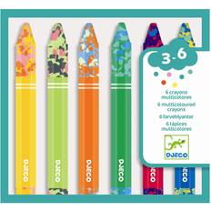 Fedtfarver Djeco Crayons Multicolored 6-pack