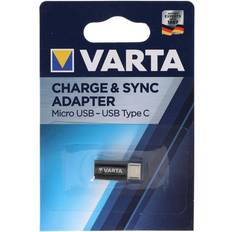 Batterijen en Opladers Varta USB 2.0 Adapter [1x USB-C stekker 1x Micro-USB-bus] Charge & Sync Adap