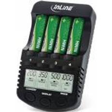 Chargeurs - NiMH Batteries et Chargeurs InLine Chargeur rapide Premium, NiCd NiMH AA et AAA, jusqu'à 1000 mA