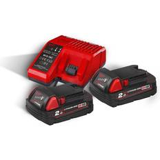 Milwaukee batteripakke Milwaukee Batteripakke NRG-202, 2×18V/2,0Ah lader M12-18FC