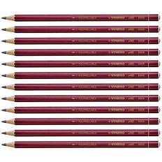 Red Coloured Pencils Stabilo All 8008 Graphite Chinagraph Pencils Pack of 12