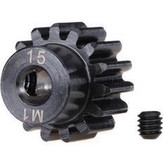 Traxxas 6487R Motordrev (Pinion) 15T 1.0M Pitch för 5mm Axel (Fräst)