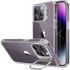Classic Kickstand iPhone 14 Pro Hybrid Cover Klar