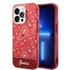 Red bandana Guess Case GUHCP14LHGBNHR Apple iPhone 14 Pro red/red hardcase Bandana Paisley