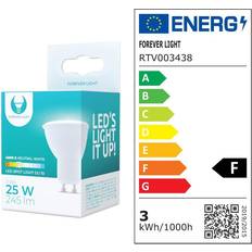 Led lampor gu10 3w Forever LED-Lampa GU10, 3W, 230V, 4500K, Vit neutral