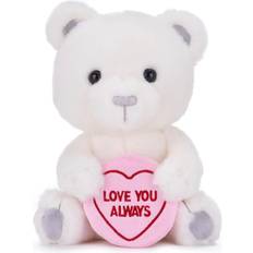 Posh Paws 37766 Swizzles Hearts Bronte Bear, 'Love You Always' 23 cm (9-tum) mjuk leksak, vit