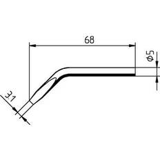 Lötwerkzeuge Ersa 0032JD Soldering tip Chisel-shaped, bent