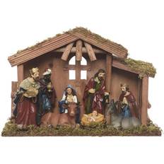 Decoraciones BigBuy Christmas Nativity Set Decoración 20cm 9pcs