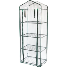 Invernaderos Pequeños MonsterShop Mini Invernadero de 4 Niveles Pvc Transparente Cubierta Impermeable Estantes Pequeíos Casa de Cultivo de Plantas Jardín al Aire Libre