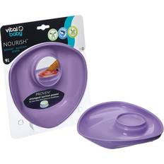 Paars Borden en Kommen Vital Baby Nourish Bord met Zuignap