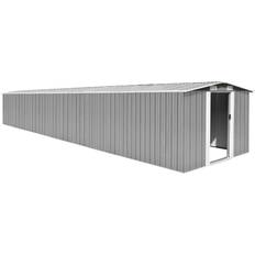 Dependances vidaXL Capanno da Giardino Grigio 257x779x181 cm in Acciaio Zincato