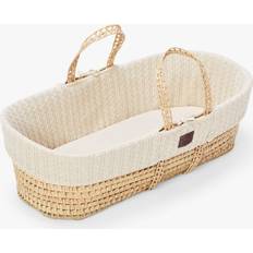 The Little Green Sheep Natural Knitted Moses Basket & Mattress Linen