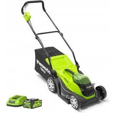 Greenworks Hopfällbart handtag Gräsklippare Greenworks 40V 35cm 14' Batteridriven gräsklippare