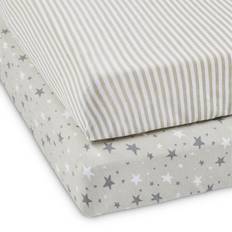 Cheap Cots Ickle Bubba Pack of 2 Cosmic Aura Cot Bed Sheets-Grey