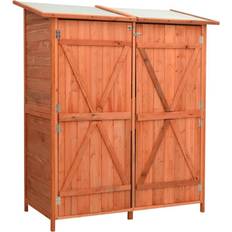 vidaXL Lesath Solid Firwood Double Garden Tool Shed (Byggnadsarea )