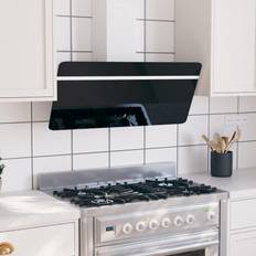 vidaXL härdat glas svart 60cm, Svart