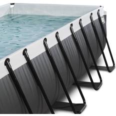 Rund Fritstående pools Exit Toys 400x200cm 12v sandfilter swimmingpool med låg