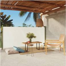 Polyester Auvents latéraux vidaXL Auvent Latéral Rétractable de Patio Ecran de Jardin Ecran d'Intimité 140x300 cm Crème